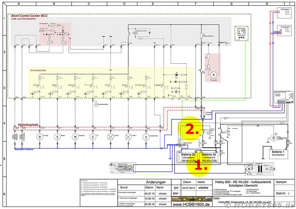 Wohnmobil Schaltplan 12v Bordnetz - Wiring Diagram