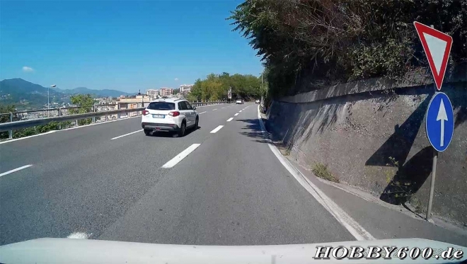 Einfügen auf der Autobahn bei Genova: